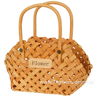 Корзина плетеная (дерево), 22x11xH13,5/23 см - фото 1