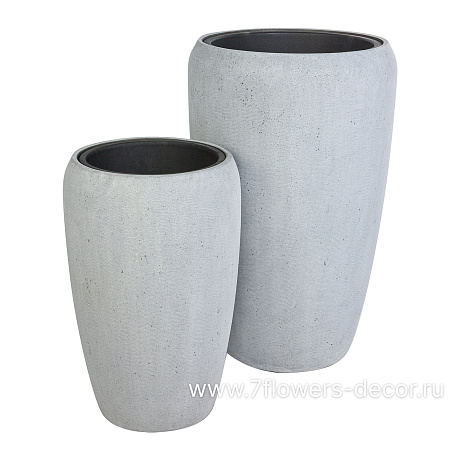 Кашпо полистоун Pmc-gray Vase, D43хH68 см с тех.горшком - фото 3