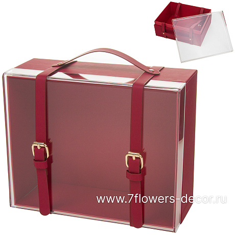 Коробка подарочная Чемодан (пластик), 24,5x10xH20 см, с ручкой - фото 1