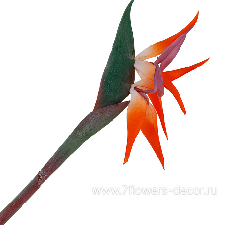 Цветок искусственный Стрелиция, H84 см - фото 1