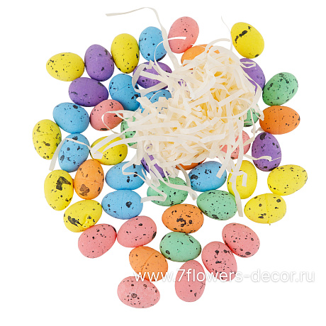 Яйцо декоративное (пластик), Н2,5 см, набор ( 50 шт) - фото 2