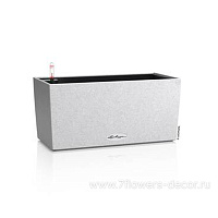 Кашпо Lechuza "Balconera Stone 40 Complete quarz white" (пластик), 40x19xH19 см - фото 1