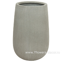 Кашпо Nobilis Marco "Vertical stripes rough cement Jar" (файкостоун), D44,5хH66 см - фото 1