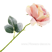 Цветок искусственный заснеженный "Роза", H52 см - фото 1
