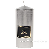 Свеча цилиндр металлик (парафин), D6хН14 см - фото 1