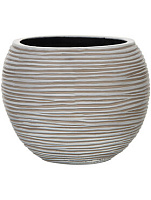Ваза Capi Nature Vase Ball Rib IIII Ivory, D23xH19cм - фото 1