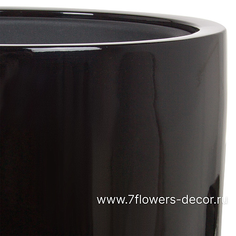 Кашпо полистоун Nobilis Marco Pmlac-black Cylinder, D31хH31 см с тех.горшком - фото 2