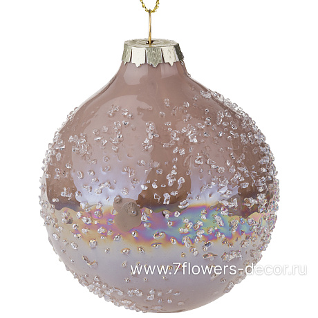 Елочная игрушка Шар (стекло), D8 см - фото 1