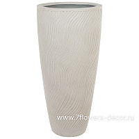 Кашпо Nobilis Marco "Sand Waves sandy beige Vase" (файкостоун), D47хH99,5 см - фото 1