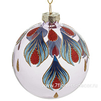 Елочная игрушка "Шар" (стекло), D8 см - фото 1