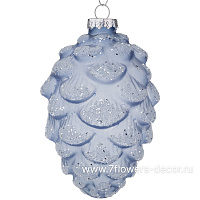 Елочная игрушка "Шишка" (стекло), 7,5xH12,5 см - фото 1