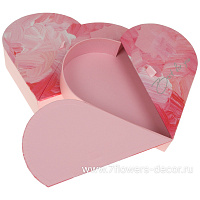 Коробка подарочная "Сердце", 34,5x31,5xH7 см, 30x27,5xH5,5 см, набор (2 шт) - фото 1
