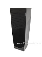 Кашпо Lechuza "Cubico Alto Complete black high gloss" (пластик), 40x40xH105 см - фото 1