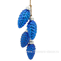 Елочная игрушка "Шишки в связке" (стекло), 4 см - фото 1