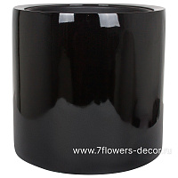 Кашпо полистоун Nobilis Marco "Pmlac-black Cylinder", D53хH51 см с тех.горшком - фото 1
