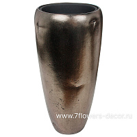 Кашпо полистоун Nobilis Marco "Pa-silverbrown Vase", D31хH65 см с тех.горшком - фото 1