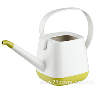 Лейка Lechuza "Watering Can Yula white/green semi-gloss" (пластик), 1,7 л - фото 1