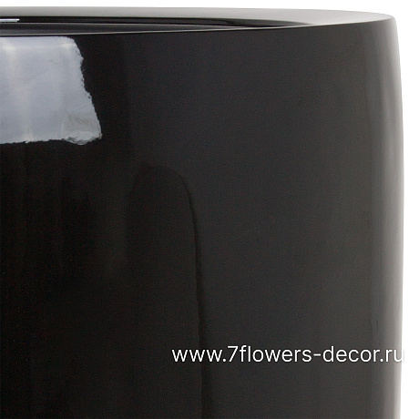 Кашпо полистоун Nobilis Marco Pmlac-black Cylinder, D53хH51 см с тех.горшком - фото 2