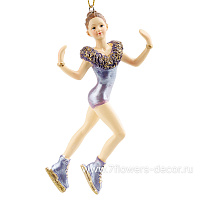 Елочная игрушка "Фигуристка " (полирезин), 6,5x3,5xH15 см - фото 1