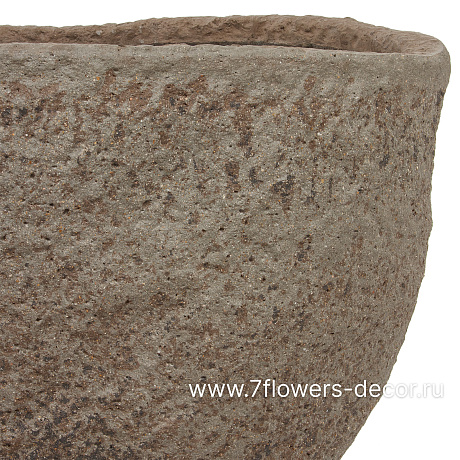 Кашпо Nobilis Marco Plain grey stone Oval (файкостоун), 80х47хH40 см - фото 2