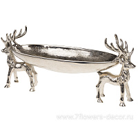 Блюдо декоративное "Олень" (металл), 38x11,5xH15,5 см - фото 1