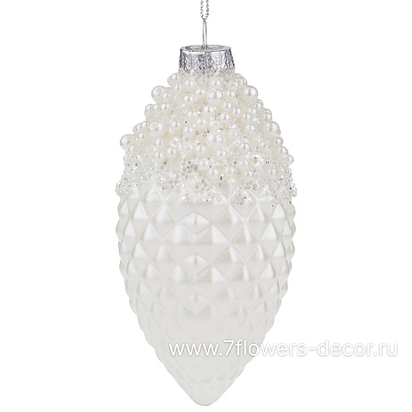 Елочная игрушка Шишка (стекло), 6xH15 см - фото 1