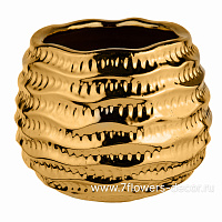 Ваза "Gold" (керамика), D15xH12 см - фото 1