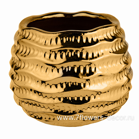 Ваза Gold (керамика), D15xH12 см - фото 1