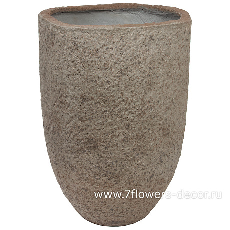 Кашпо Nobilis Marco Plain grey stone Vase (файкостоун), D52хH75 см - фото 1