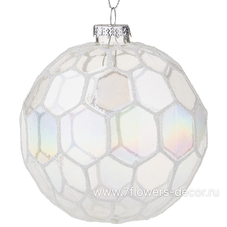 Елочная игрушка Шар (стекло), D10 см - фото 1