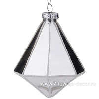 Елочная игрушка "Алмаз" (стекло), 8xH11 см - фото 1