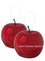 Набор елочных украшений "Яблоко", D7,5 см, 2 шт - фото 1