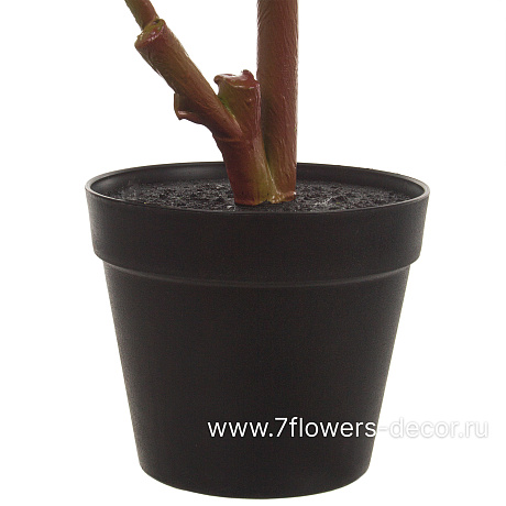 Растение искусственное Роза в кашпо, H75 см - фото 3