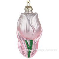 Елочная игрушка "Тюльпан" (стекло), 7x7xH12 см - фото 1