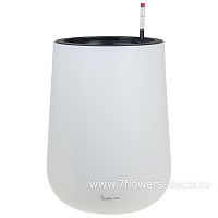 Кашпо PLANTA VITA "Jar Matt white" с автополивом (пластик), D34xH52 см - фото 1