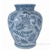 Ваза "Шинуазри Королевский синий" (керамика), D19xH24 см - фото 1