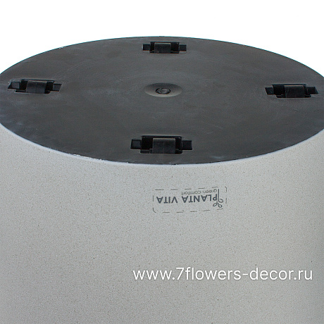 Кашпо PLANTA VITA Round Stone grey с автополивом (пластик), D42xH37 см - фото 4