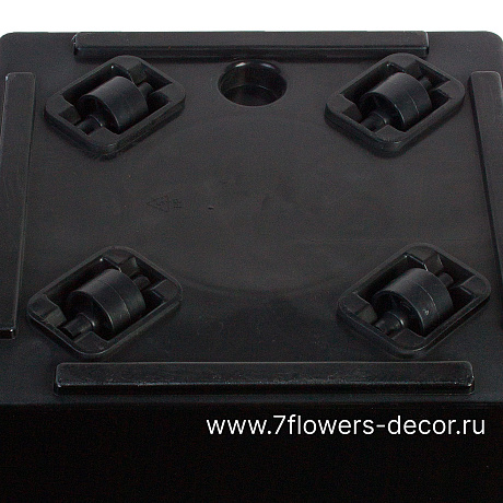 Кашпо PLANTA VITA Conic Silk black с автополивом (пластик), 28х28хH54 см - фото 3