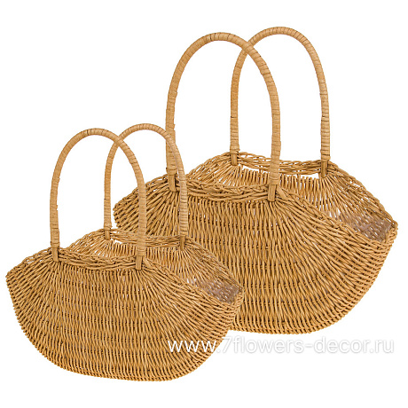 Набор корзин плетеных (ротанг), 31x14,5xН10/30 см, 29x11,5xН10/30 см, (2 шт) - фото 1