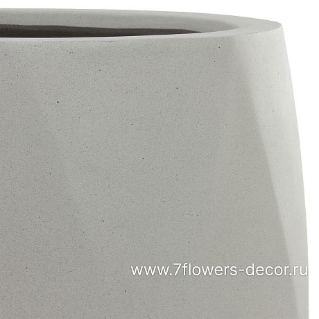 Кашпо Nobilis Marco Diamond cold grey Jar (файкостоун), D40,5хH36 см - фото 2