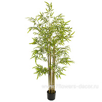 Растение искусственное "Бамбук" в кашпо, 1215 листьев, H150 см - фото 1