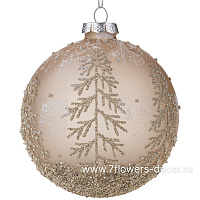 Елочная игрушка "Шар" (стекло), D10 см - фото 1