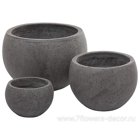 Кашпо Nobilis Marco Grey Round (полистоун), D42хH30 см - фото 3