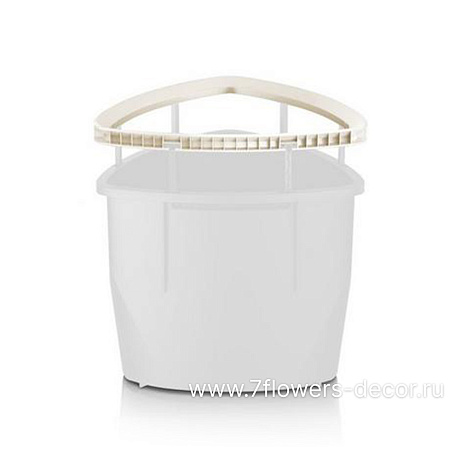 Ободок для кашпо Lechuza Delta white high gloss (пластик), D30xH56 см - фото 1
