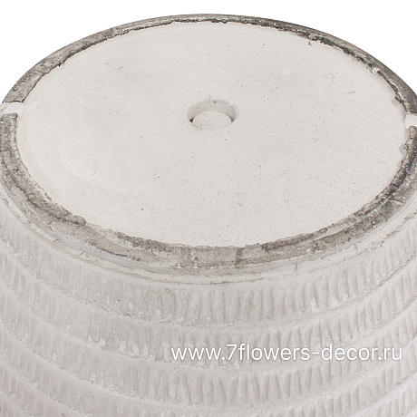 Кашпо Nobilis Marco Waves grey Vase (файберклэй), D31хH50 см - фото 4