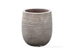 Кашпо Nobilis Marco "Ripple Antique terra Jar" (терракота), D19xH22 см - фото 1