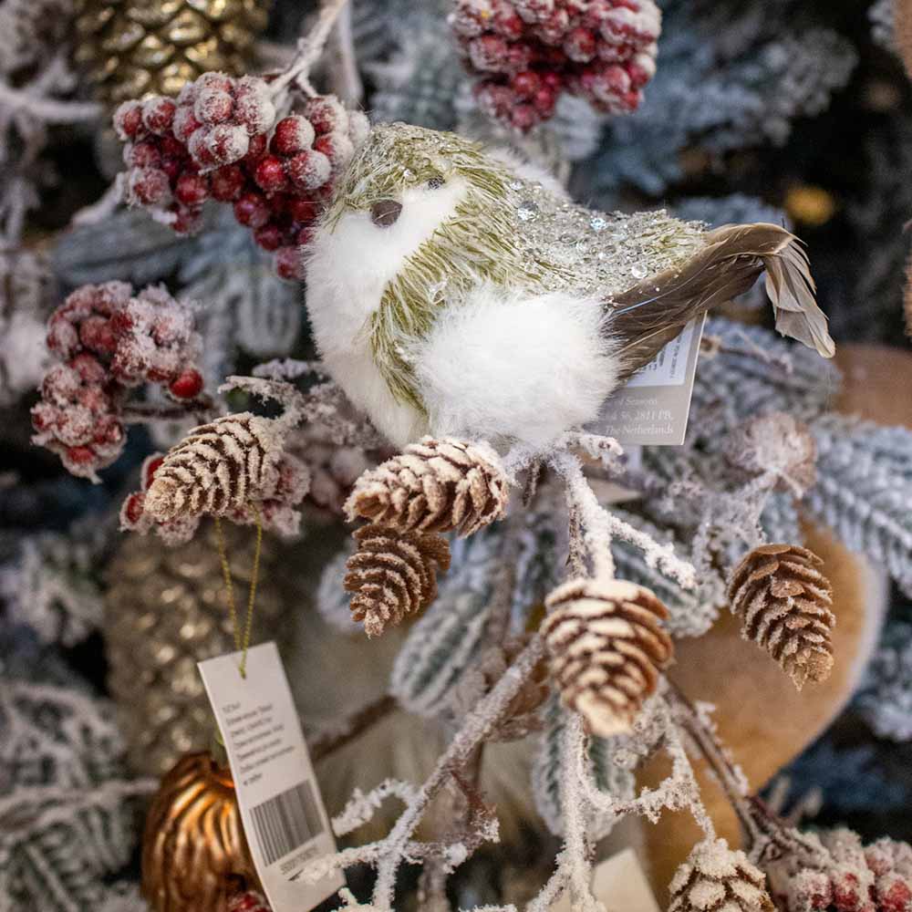 Елочные украшения Птичка на клипе